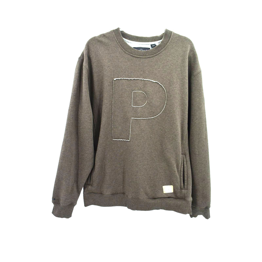 Play Cloths Mens Brown Monogram Crew Neck Sweatshirt Size 3XL